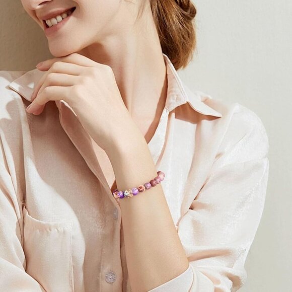 Royal Jasper Bracelet with Gift Box - Perfect for Birthdays and Celebrations - Picture 2 of 7